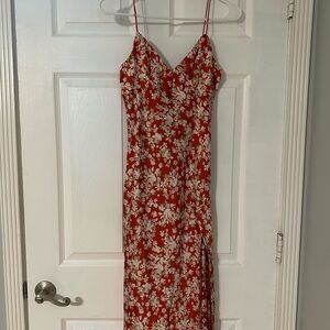 Hello Molly Red Floral Midi Dress